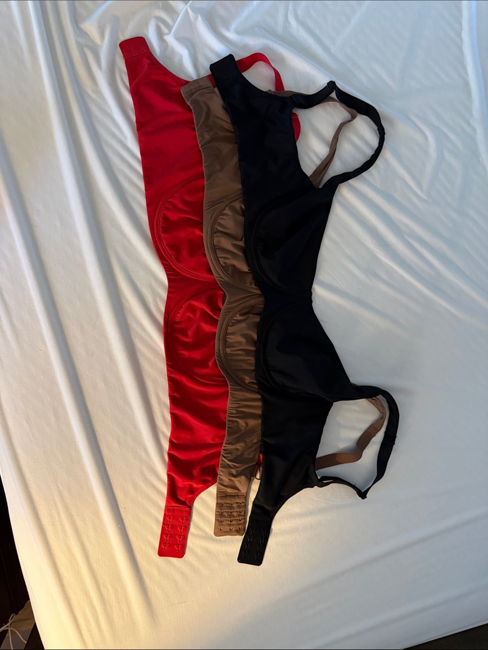 Shecurve  Bra in Red, Brown & Black set of 3 36D
